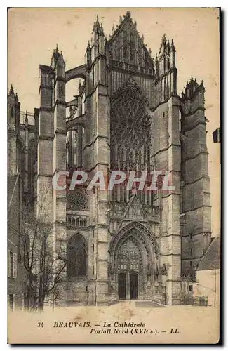 Ansichtskarte AK Beauvais La Cathedrale Portail Nord XVI s