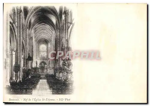 Ansichtskarte AK Beauvais Nef de l'Eglise St Etienne