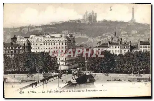 Ansichtskarte AK Lyon Le Pont Lafayette et le Coteau de Fourvierre