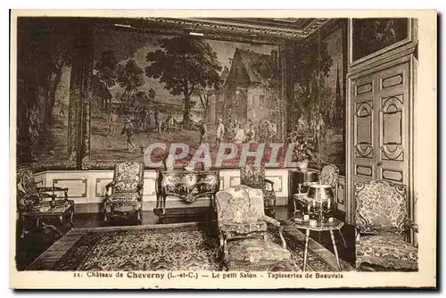 Ansichtskarte AK Chateau de Cheverny L et C le Petit Salon Tapisseries de Beauvais