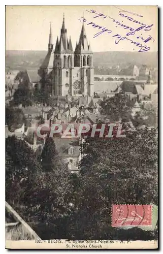 Cartes postales Blois l'Eglise Saint Nicolas