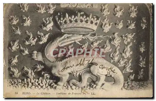 Cartes postales Blois Le Chateau Embleme de Francois