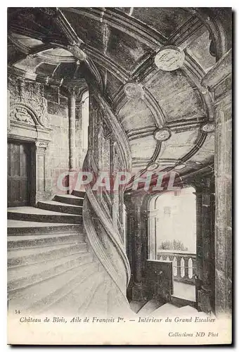 Ansichtskarte AK Chateau de Blois Aile Francois Interieur du Grand Escalier