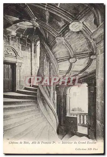 Cartes postales Chateau de Blois Aile Francois Interieur du Grand Escalier