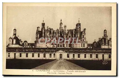 Cartes postales Chambord Le Chateau Facade Meridionale