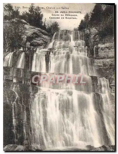 Cartes postales Jura Touriste cours du Herisson Cascade en eventail