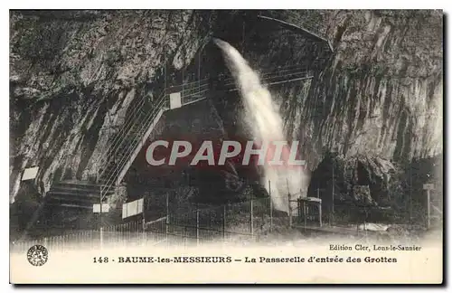 Cartes postales Baume les Messieurs La Passerelle d'Entree des Grottes