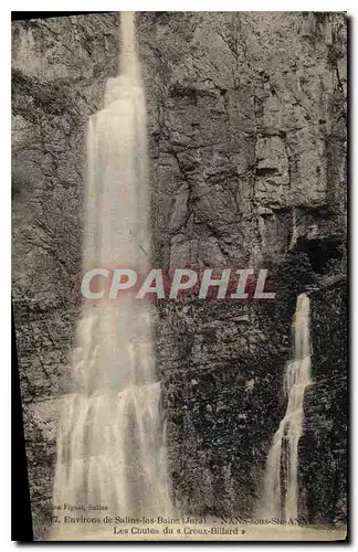 Cartes postales Environs de Salins les Bains Jura Nans sous Ste Anne Les Chutes a Creux Billard