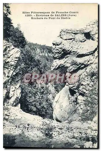 Ansichtskarte AK Sites Pittoresque de Franche Comte Environs de Salins Jura Rochers du Pont du Diable