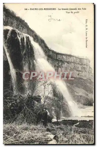 Cartes postales Baume les Messieurs La Grande Cascade des Tufs vue de Profil