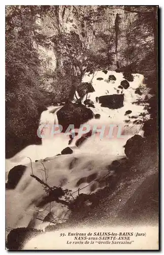 Cartes postales Environs de Salins les Bains Jura nans sous Sainte Anne Le ravin de la Grotte Sarrazine