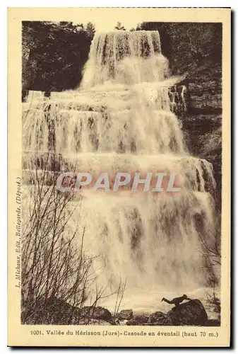 Cartes postales Vallee du Herisson Jura Cascade en Eventail haut 70 m