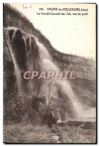 Cartes postales Baume les Messieurs Jura La Grande Cascade des Tufs vue de profil