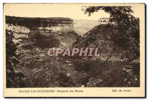 Cartes postales Baume les Messieurs Descente des Monts