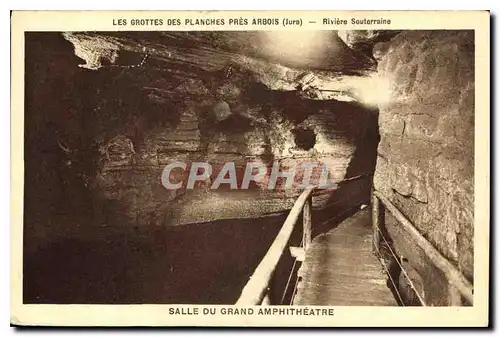 Ansichtskarte AK Les Grottes des Planches Pres Arbois Jura Riviere Souterraine Salle du Grand Amphitheatre