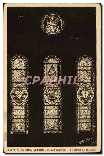 Cartes postales Chapelle du Grand Seminaire de Dax landes Un vitrail du transept