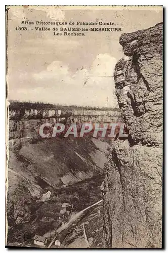 Cartes postales Sites Pittoresque de Franche Comte Vallee de Baume les Messieurs les Rochers