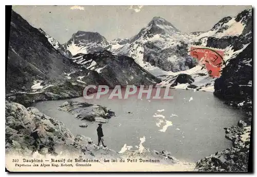 Cartes postales Dauphine massif de Belledonne Le Lac du Petit Domenon