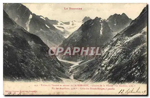 Cartes postales Vallee du Veneon en amont de la Berarde Glacier de la Pilatte