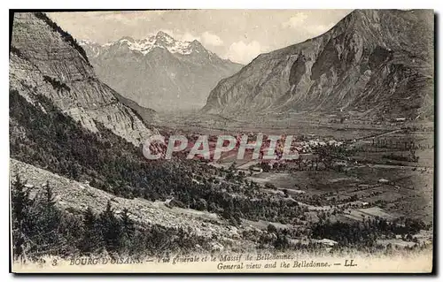 Ansichtskarte AK Bourg d'Oisans Vue generale et les Massif de Belledonne