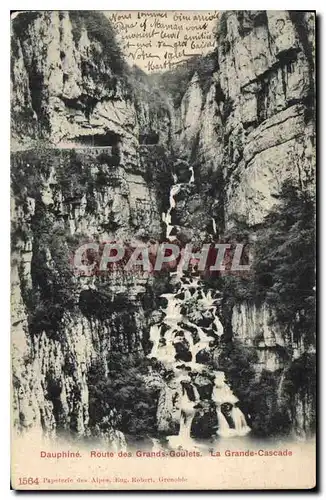Cartes postales Dauphine Route des Grands Goulets la Grande Cascade