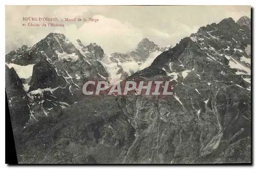 Cartes postales Bourg d'Oisans Massif de la Meige et Glacier de l'Homme