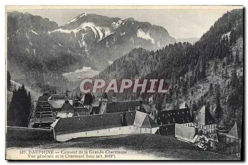 Cartes postales Dauphine Couvert de la Grande Chartreuse Vue generale et le Charmant som alt 2033
