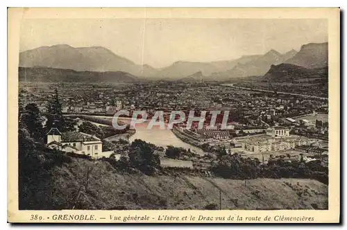 Ansichtskarte AK Grenoble vue generale l'Isere et le Prac vus de la Route de Clemencierres