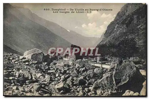 Ansichtskarte AK Dauphine De Vizille en Bourg d'Oisans Les Gorges de Livet