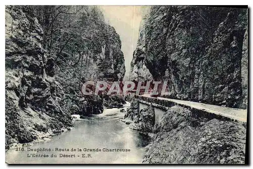 Cartes postales Dauphine Route De la Grande Chartreuse l'Entree du Desert