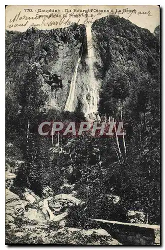 Ansichtskarte AK Dauphine Du Bourg d'Oisans a la Grave Cascade de la Prise