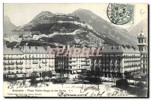 Ansichtskarte AK Grenoble Place Victor Hugo et les Forts