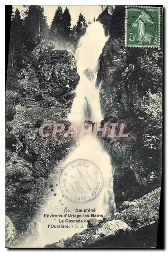Cartes postales Dauphine Environs d'Uriage les Bains La Cascade l'Oursiere