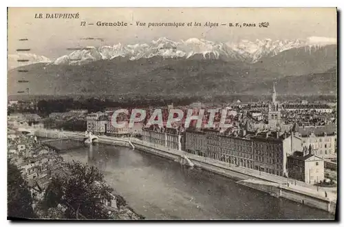 Ansichtskarte AK Le Dauphine Grenoble vue Panoramique et les Alpes