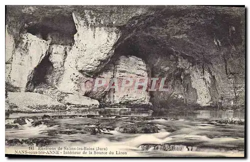 Cartes postales Environs de Salins les Bains Jura Nans sous Ste Anne Interieur de la Source du Lizon