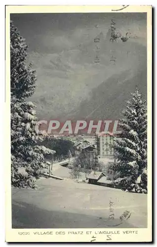 Cartes postales Village des Pratz et l'Aiguille Verte