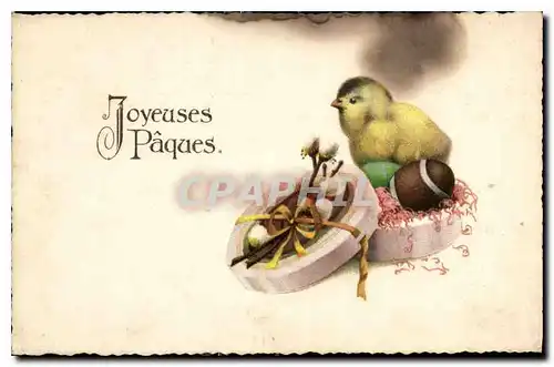 Cartes postales Joyeuses Paques Poussins