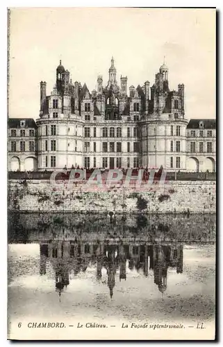 Cartes postales Chambord le Chateau La Facade Sepentrionale