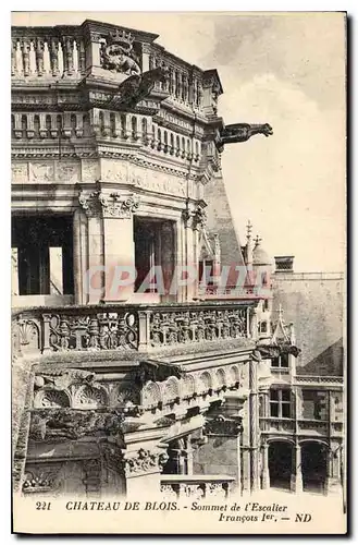 Ansichtskarte AK Chateau de Blois Sommet du l'Escalier Francois