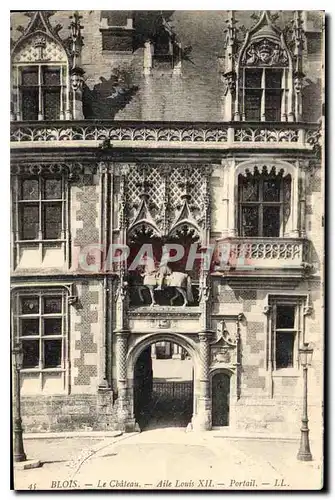 Cartes postales Blois Le Chateau Aile Louis XII Portail