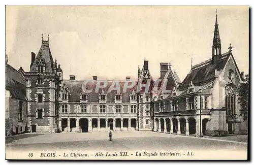 Cartes postales Blois le Chateau Aile Louis XII La Facade Interieure