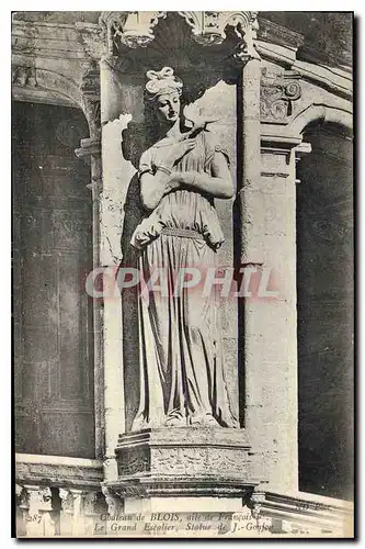 Ansichtskarte AK Chateau de Blois aile de Francois Le Grand Escalier Statue de J Goujou