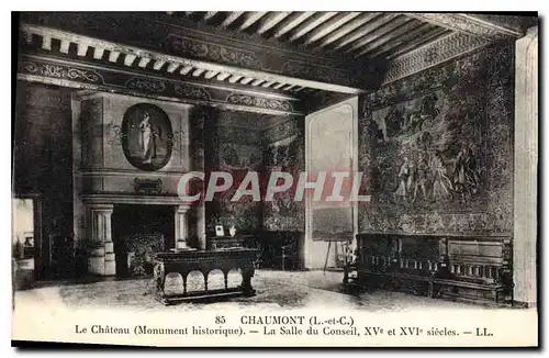 Ansichtskarte AK Chaumont Le Chateau Monument Historique La Salle du Conseil XV et XVI siecle