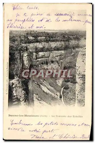 Cartes postales Baume les Messieurs Jura La Decente des Echelles