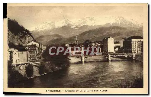 Cartes postales Grenoble l'Isere et la Chaine des Alpes