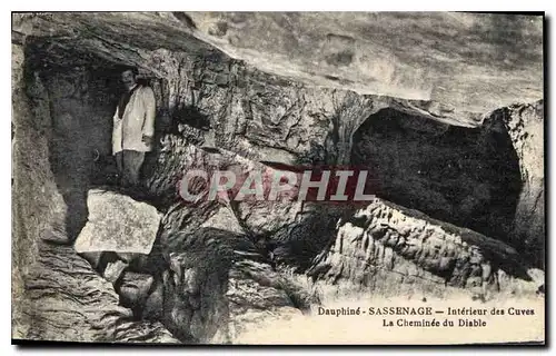Cartes postales Dauphine Sassenage Interieur des Curves La Cheminee du Diable