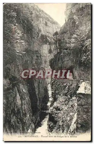 Cartes postales Royannais Tunnel dans les Gorges de la Bourne