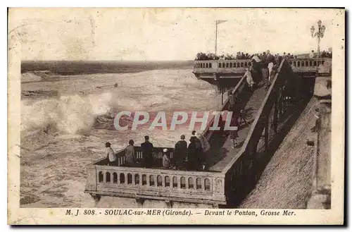 Ansichtskarte AK Soulac sur Mer Gironde Devant le Ponton Grosse Mer