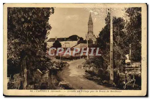 Cartes postales Captieux Gironde Arrivee au village par la route de Bordeaux
