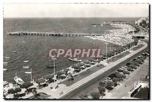 Ansichtskarte AK Arcachon Gironde la Plage et les Jetees